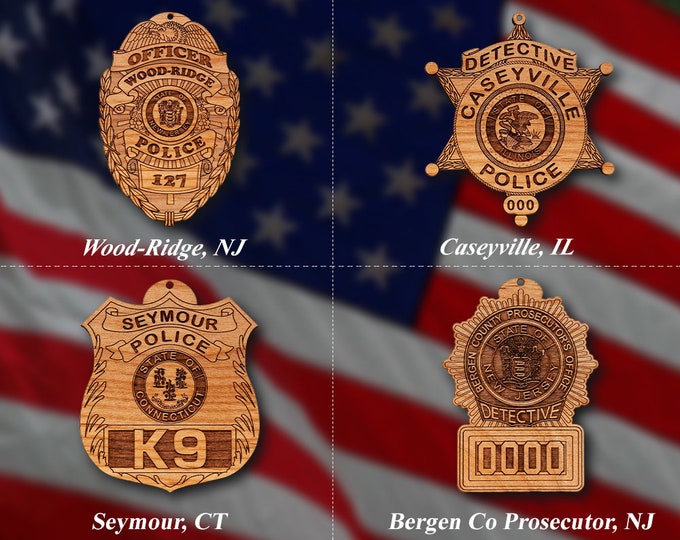 Misc. Wooden Badge or Shoulder Patch Ornament 29