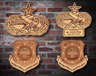 Wooden Misc. Military Patch Plaque 17
