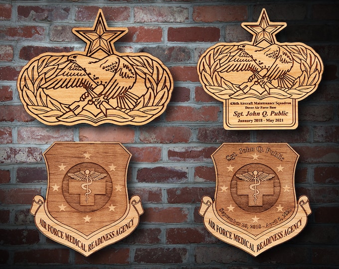 Wooden Misc. Military Patch Plaque 17