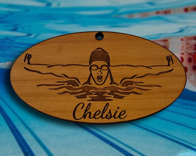 Wooden Swimming Ornament