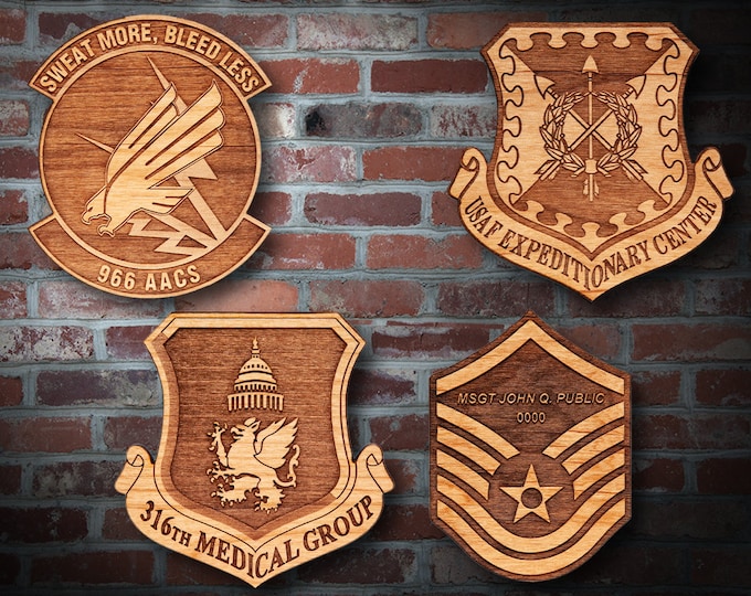 Wooden Misc. Military Patch Plaque 20