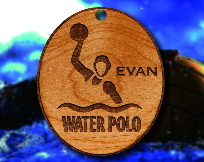 Wooden Water Polo Christmas Ornament