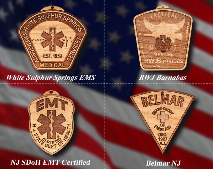 Misc. EMS FD Badge or Shoulder Patch Ornament #14