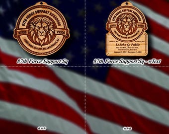 Wooden Misc. Military Patch Ornament #127