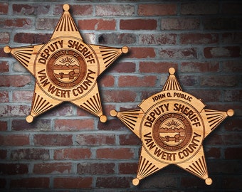 Van Wert Co OH Police Badge Plaque