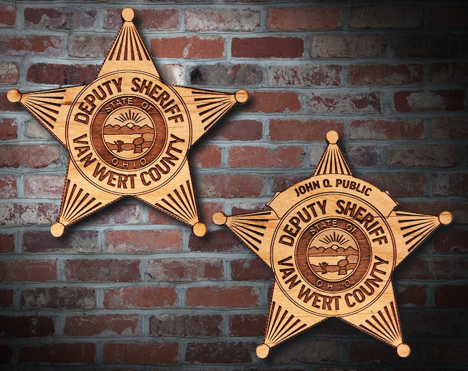 Van Wert Co OH Police Badge Plaque