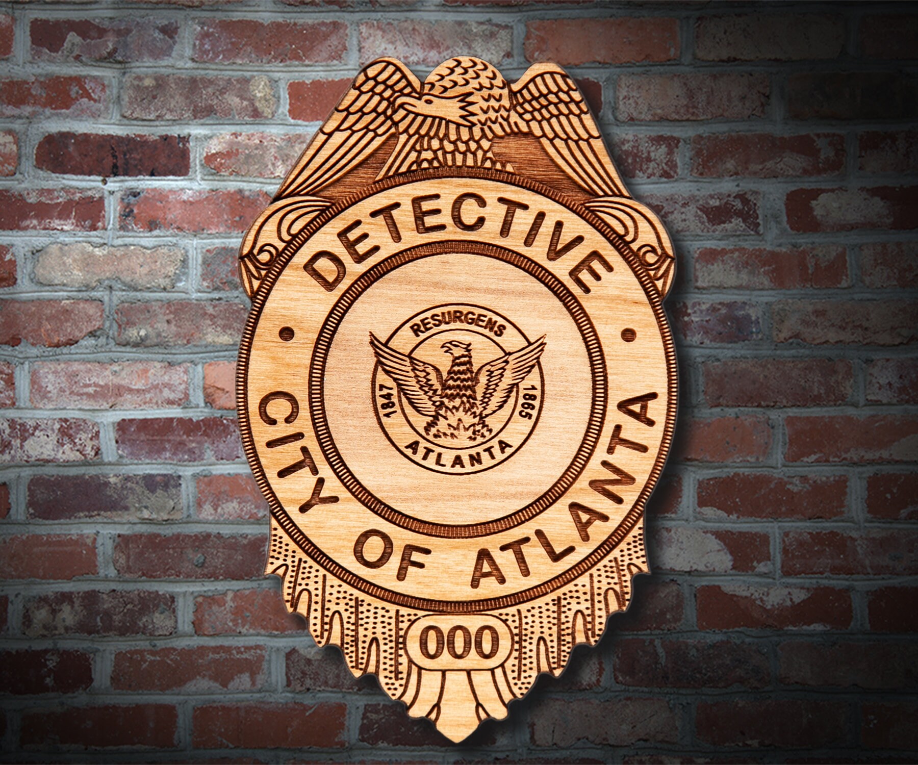 Wooden Atlanta GA Police Badge or Patch Plaque - Etsy.de