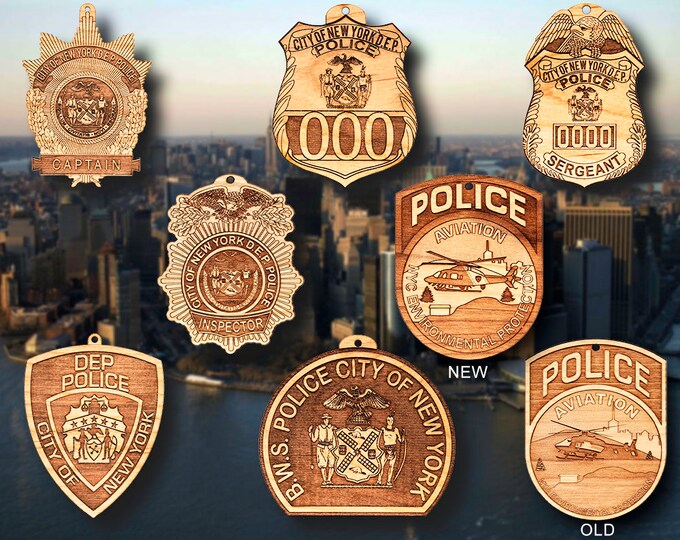 NYC DEP Shield or Shoulder Patch Ornament