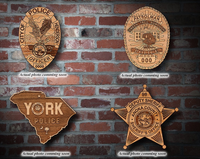 Personalized Police Badge/Patch Plaque 3