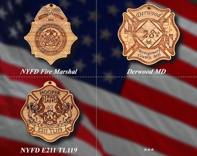 Misc. EMS FD Badge or Patch Ornament #26