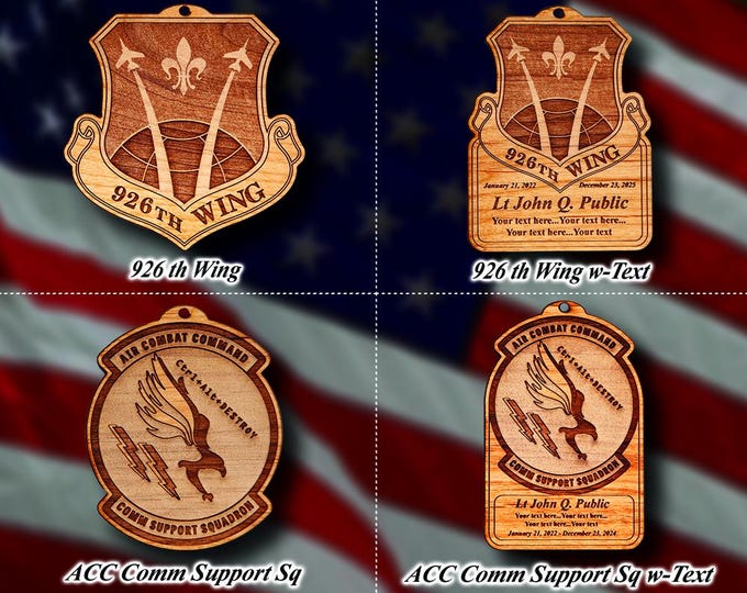 Misc. Wooden Military Badge or Patch Ornament #112