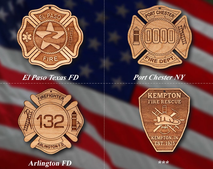 Misc. EMS FD Badge or Shoulder Patch Ornament #7