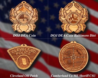 Misc. Wooden Military Badge or Patch Ornament #112