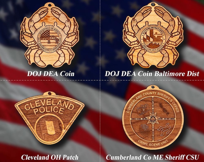 Misc. Wooden Military Badge or Patch Ornament #112