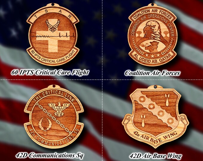 Wooden Misc. Military Patch Ornament 51