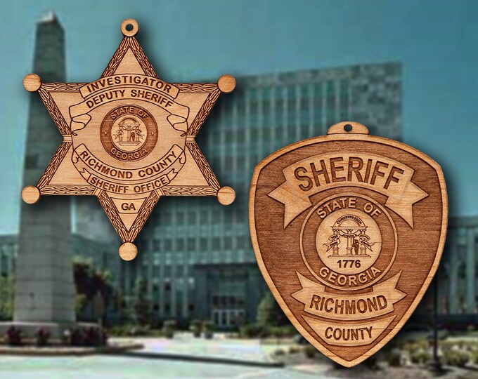 Richmond Co. GA Sheriff Badge or Shoulder Patch Ornament
