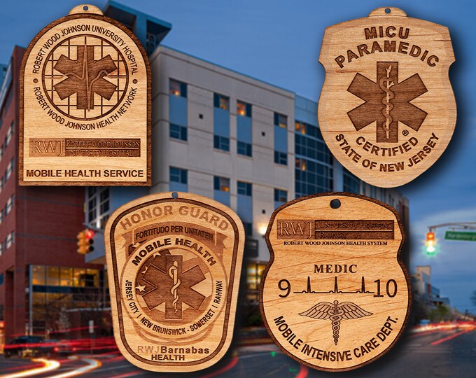 NJ Paramedic - RWJ Uv Hospital Patch Ornaments