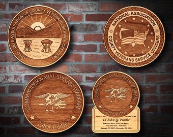Wooden Misc. Military Patch Plaque #131