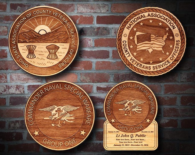 Wooden Misc. Military Patch Plaque #131