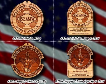 Misc. Wooden Military Badge or Patch Ornament #98