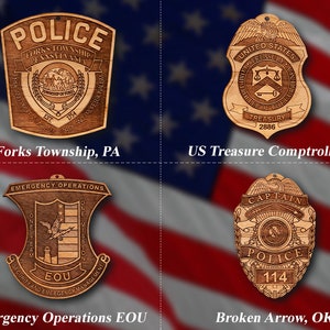 Misc. Wooden Badge or Shoulder Patch Ornament 39