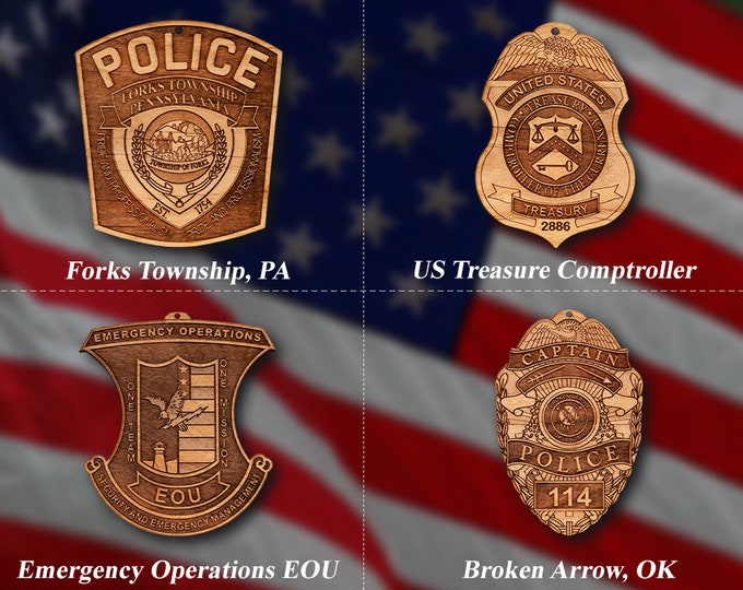 Misc. Wooden Badge or Shoulder Patch Ornament 39