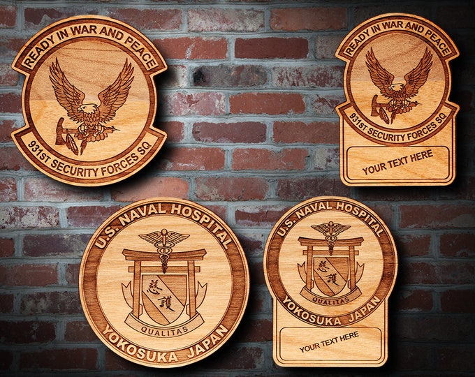 Wooden Misc. Military Patch Plaque 65