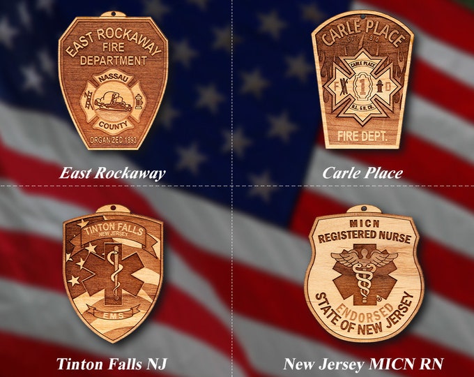 Misc. EMS FD Badge or Shoulder Patch Ornament #12