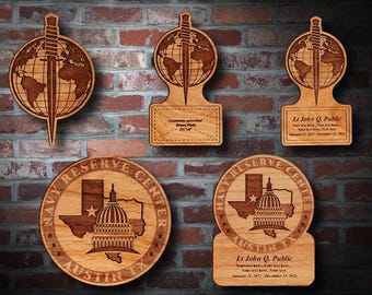 Wooden Misc. Military Patch Plaque #117