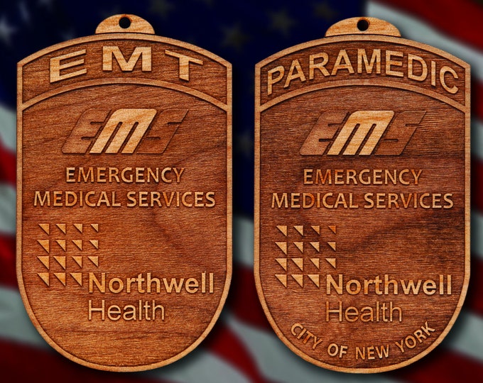 Wooden Northwell Health EMS Patches