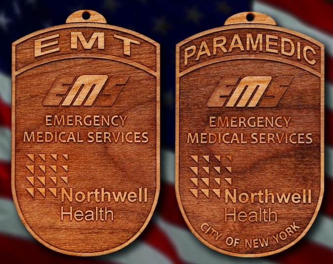 Wooden Northwell Health EMS Patches