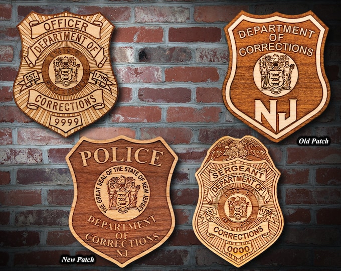 NJ DOC Shield and Patch Plaque