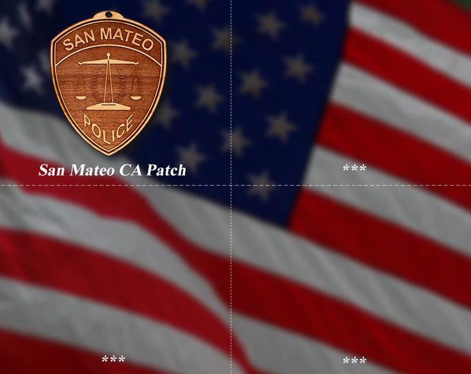 Misc. Wooden Police Badge or Patch Ornament #9