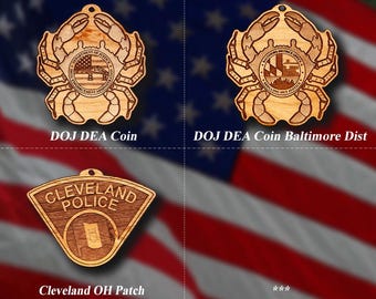 Misc. Wooden Military Badge or Patch Ornament #112