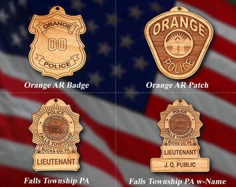 Misc. Wooden Police Badge or Patch Ornament #97