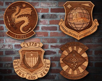 Wooden Misc. Military Patch Plaque 4