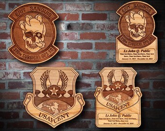 Wooden Misc. Military Patch Plaque #92