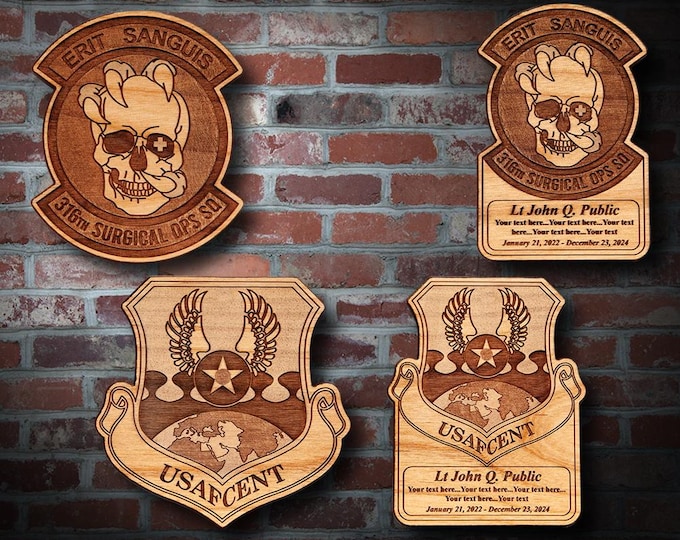 Wooden Misc. Military Patch Plaque #92