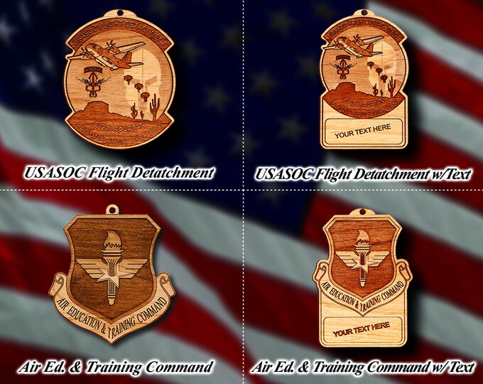 Wooden Misc. Military Patch Ornament 58