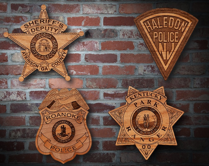Wooden Miscellaneous  Police Badge or Patch Plaque #15