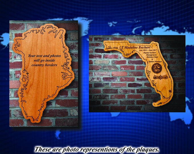State - Country Map Plaques 01
