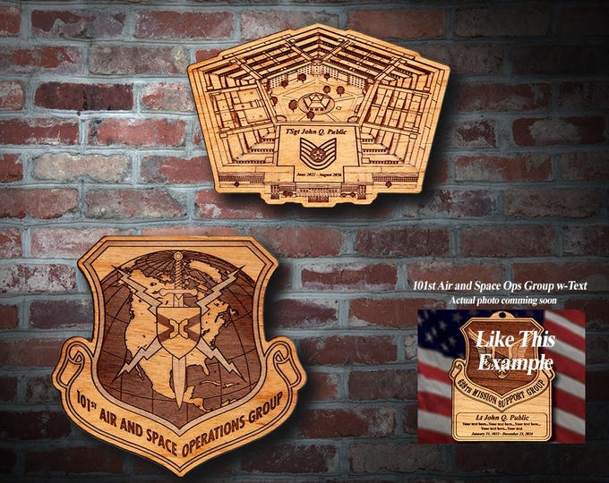 Wooden Misc. Military Patch Plaque #134