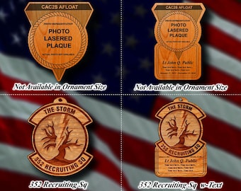 Misc. Wooden Military Badge or Patch Ornament #111