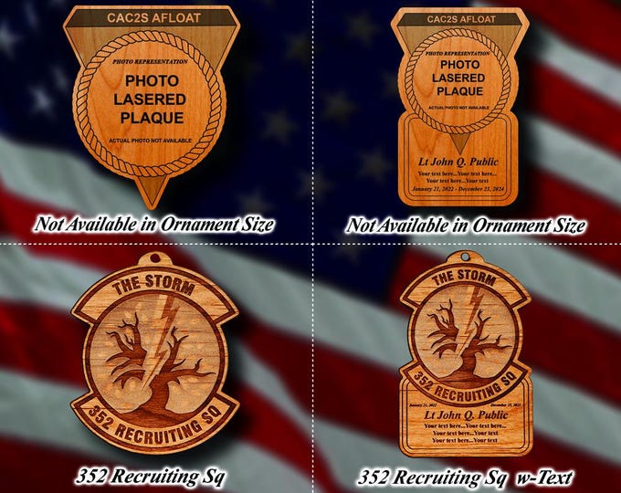Misc. Wooden Military Badge or Patch Ornament #111