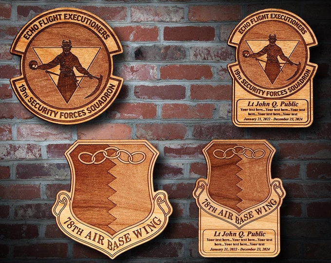 Wooden Misc. Military Patch Plaque 84
