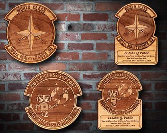 Wooden Misc. Military Patch Plaque #94