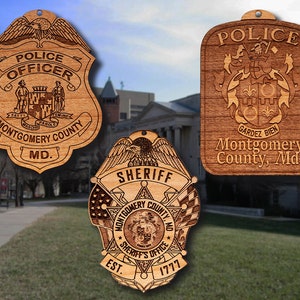 Montgomery Co MD  Badge or Patch Ornament
