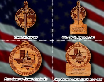 Wooden Misc. Military Patch Ornament #117