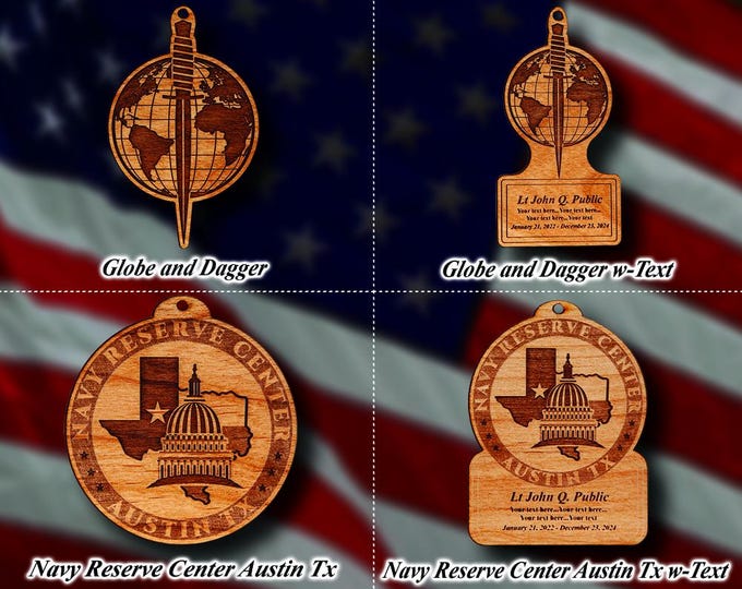 Wooden Misc. Military Patch Ornament #117