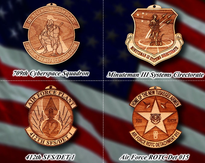 Wooden Misc. Military Patch Ornament 31